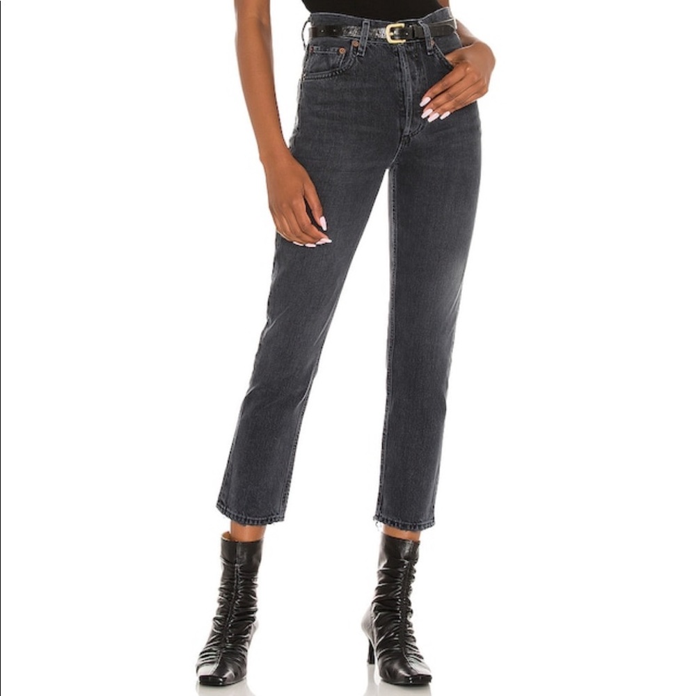 AGOLDE Riley High Rise Straight Crop in Edit